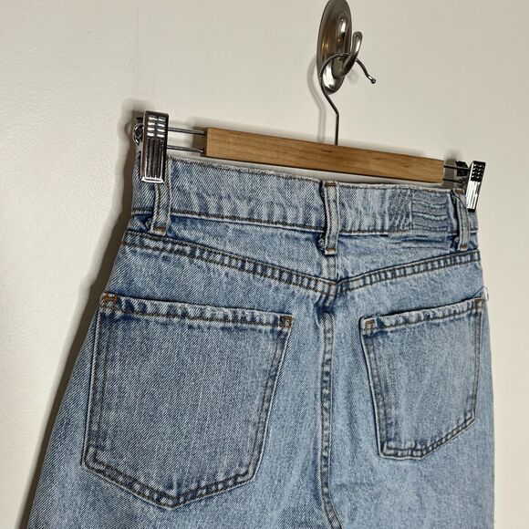 Revice Straight Leg High Rise Raw Hem Jeans Women’s 26 Light Wash - Picture 7 of 8